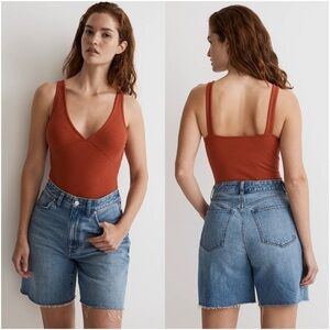 MADEWELL Deep V-Neck Thong Bodysuit
